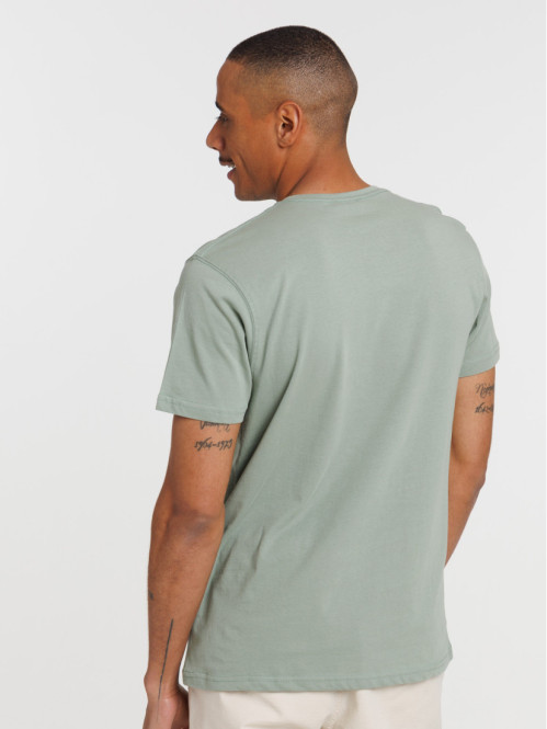 T-shirt col rond tilleul grisé homme
