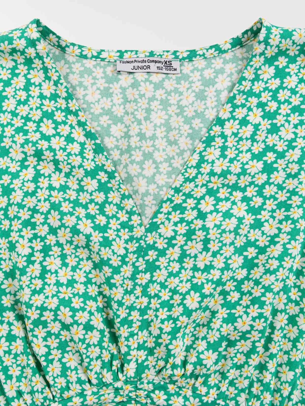 Blouse fleurie fille (XXS-M) Blouse fleurie fille (XXS-M)