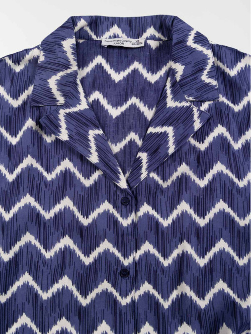 Chemisier imprimé à nouer fille (XXS-M) Chemisier imprimé à nouer fille (XXS-M)