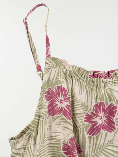 Blouse imprimée bretelles fille (XXS-M) Blouse imprimée bretelles fille (XXS-M)