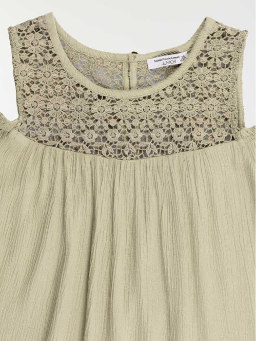 Blouse kaki clair fille...