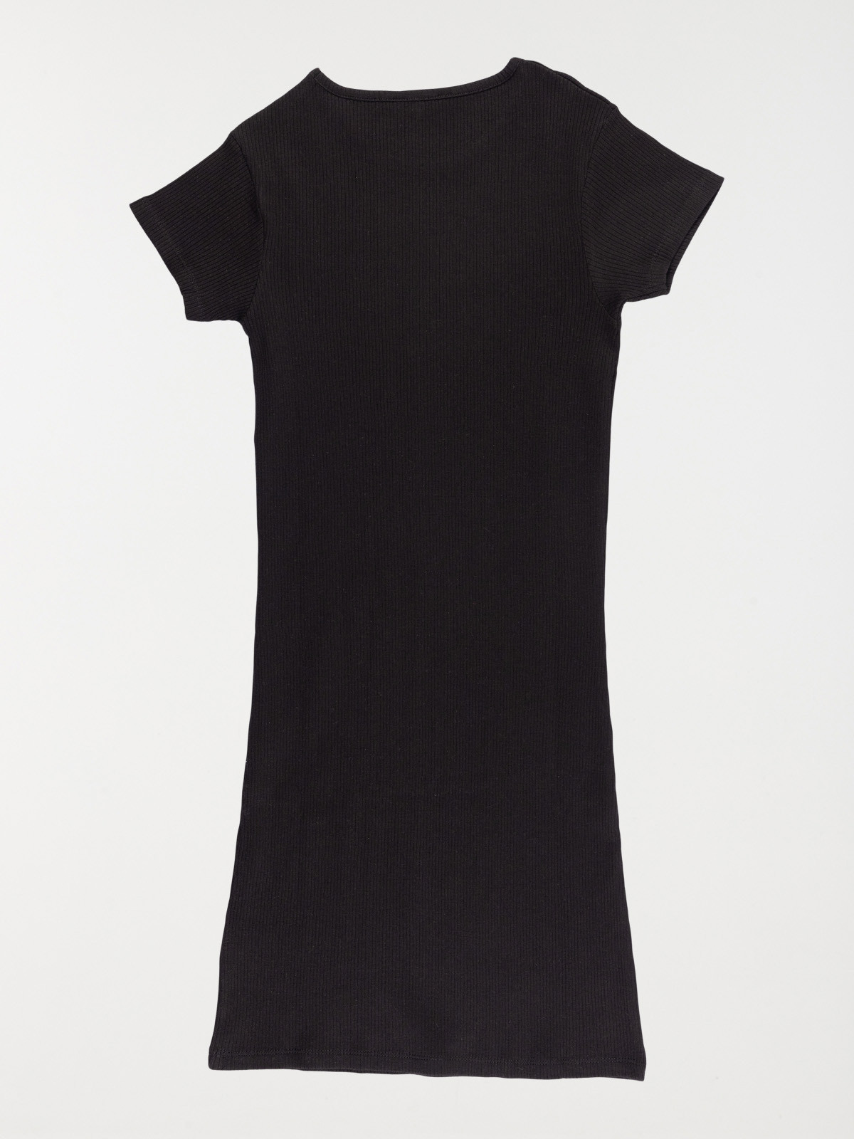 Robe noire côtelée fille (XXS-M) Robe noire côtelée fille (XXS-M)