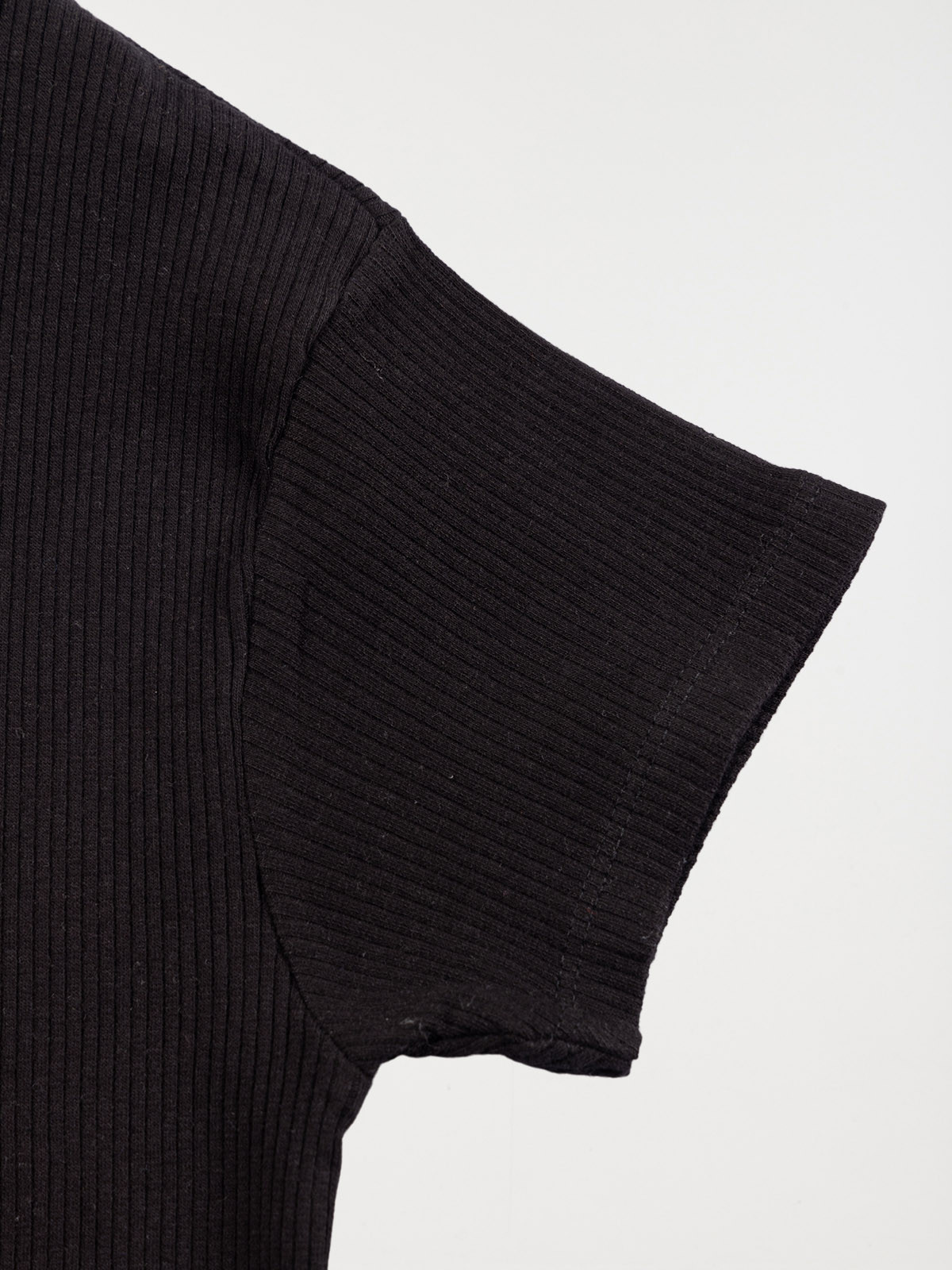 Robe noire côtelée fille (XXS-M) Robe noire côtelée fille (XXS-M)