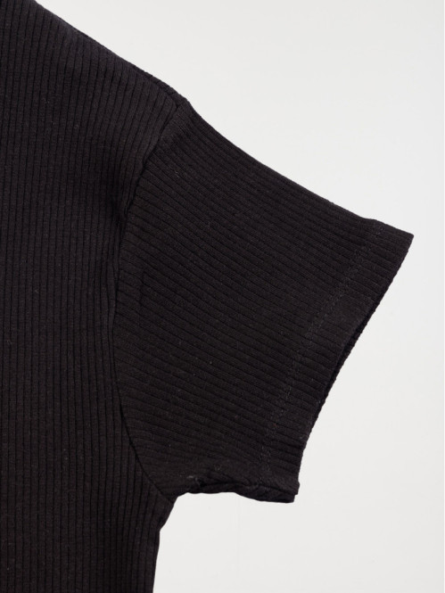 Robe noire côtelée fille...