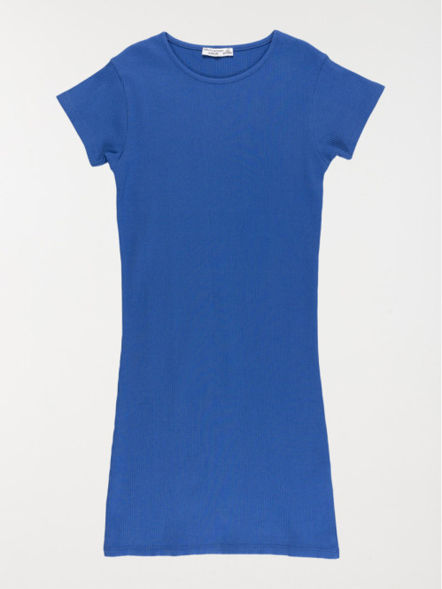 Robe cobalt blue côtelée fille (XXS-M)