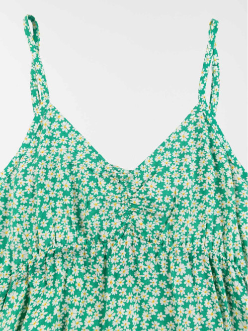 Robe fleurie à bretelles fille (XXS-M)