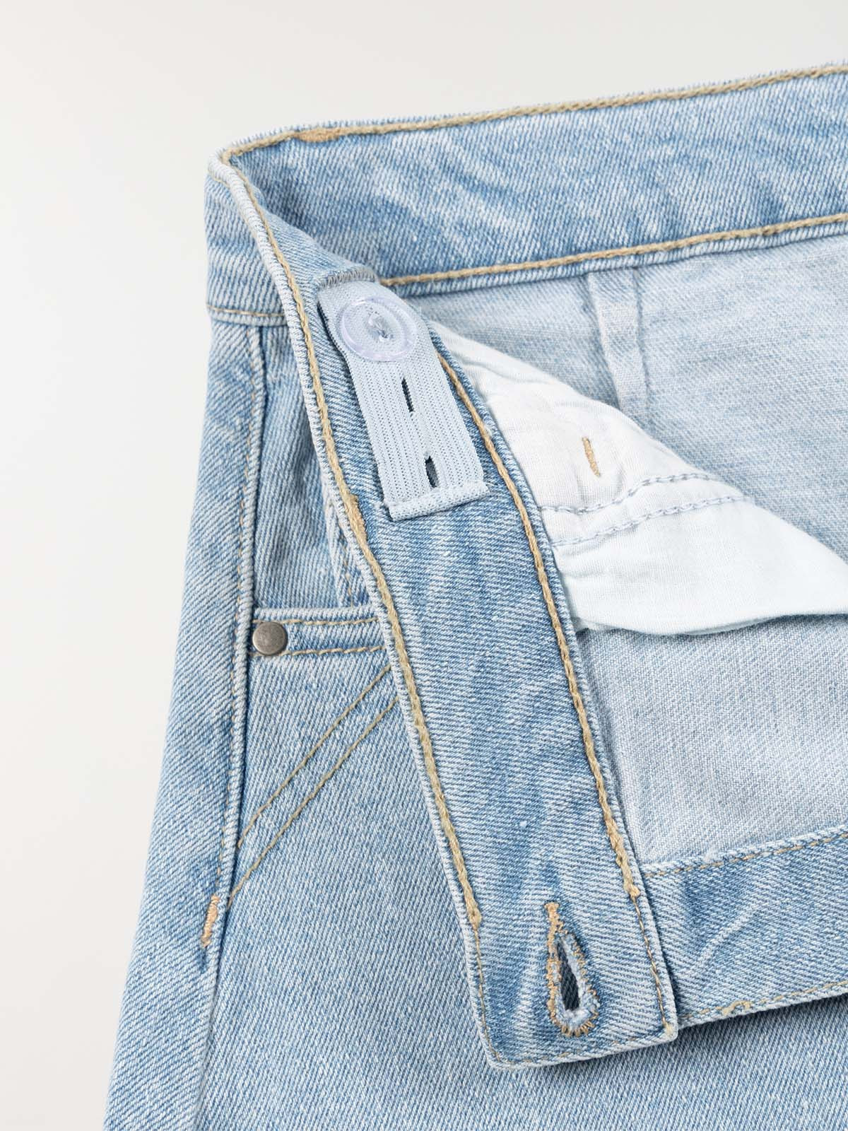 Jupe en jean boutonnée fille (XXS-M)