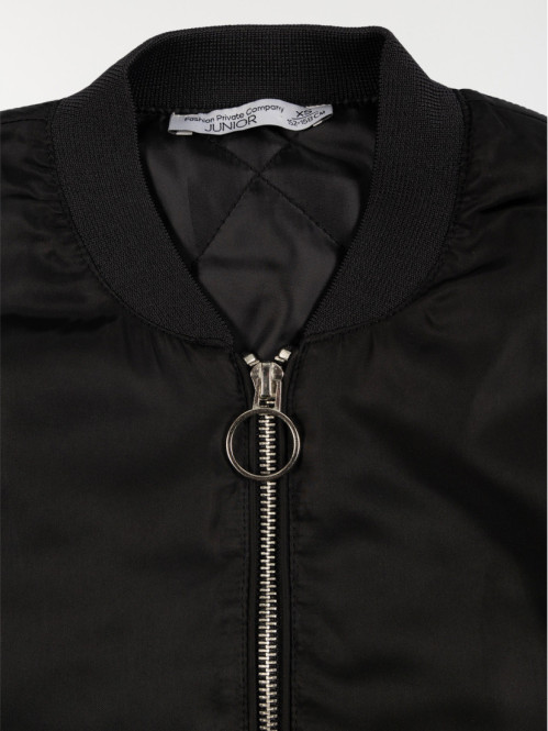 Blouson bombers noir fille (XXS-M) Blouson bombers noir fille (XXS-M)