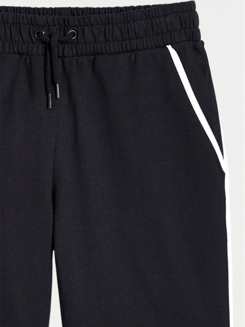 Short coton noir garçon (XXS-M)
