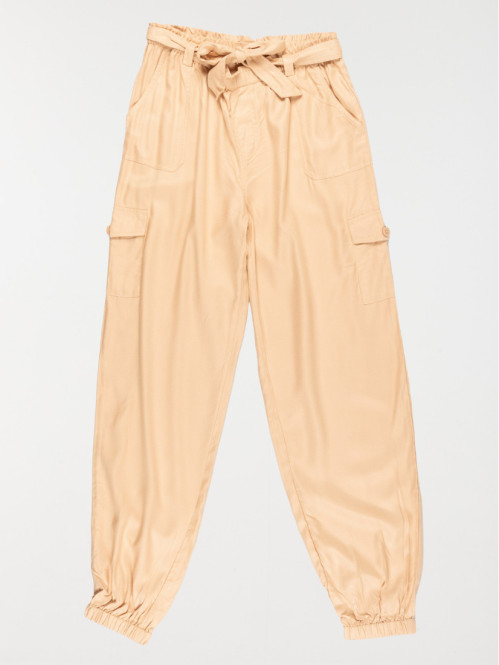 Pantalon fille cargo macadamia (XXS-M)