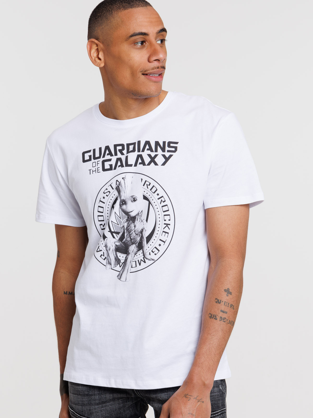 Tee-shirt guardians galaxy blanc homme