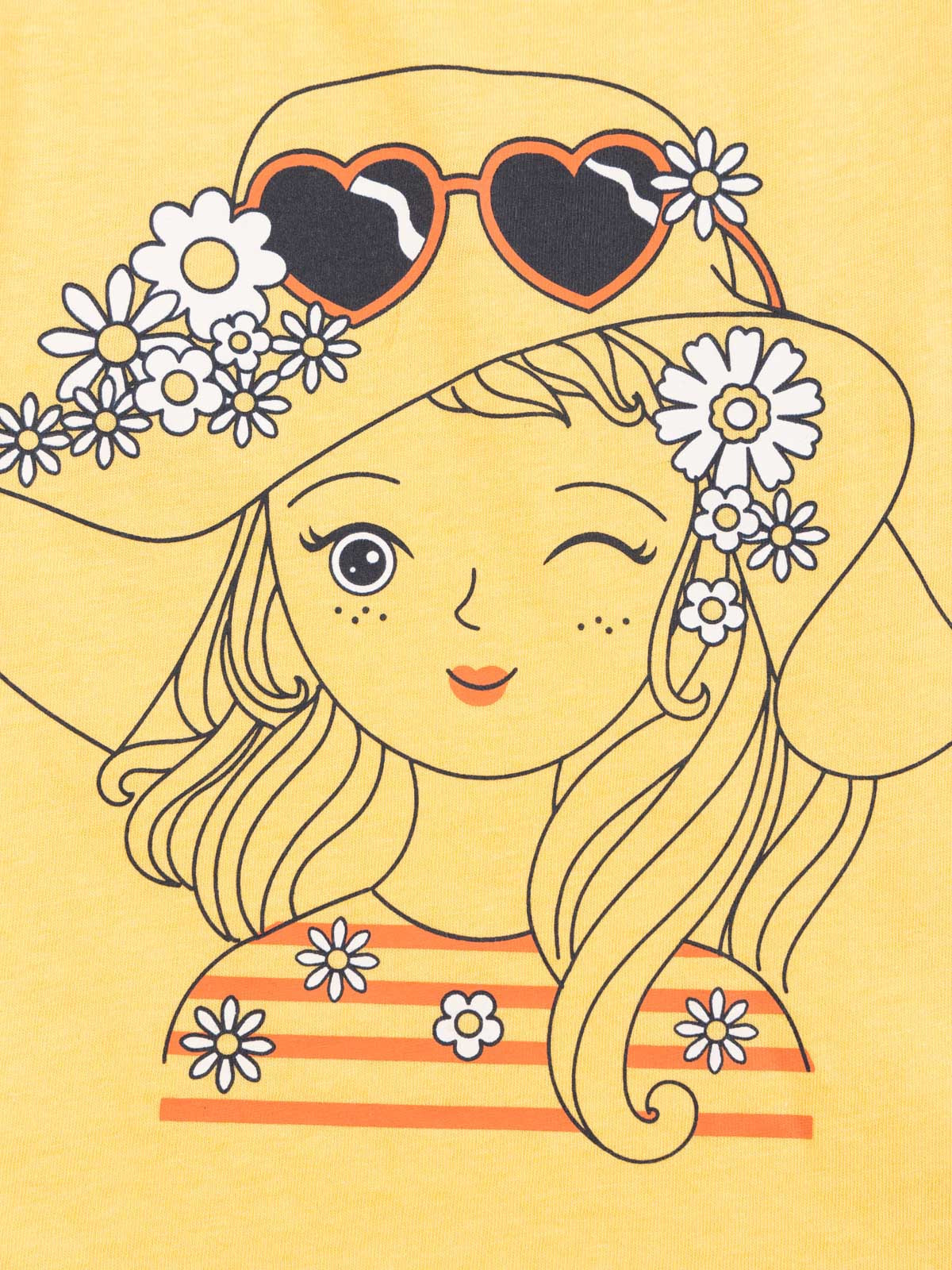 Débardeur motif fillette fille (3-12A)