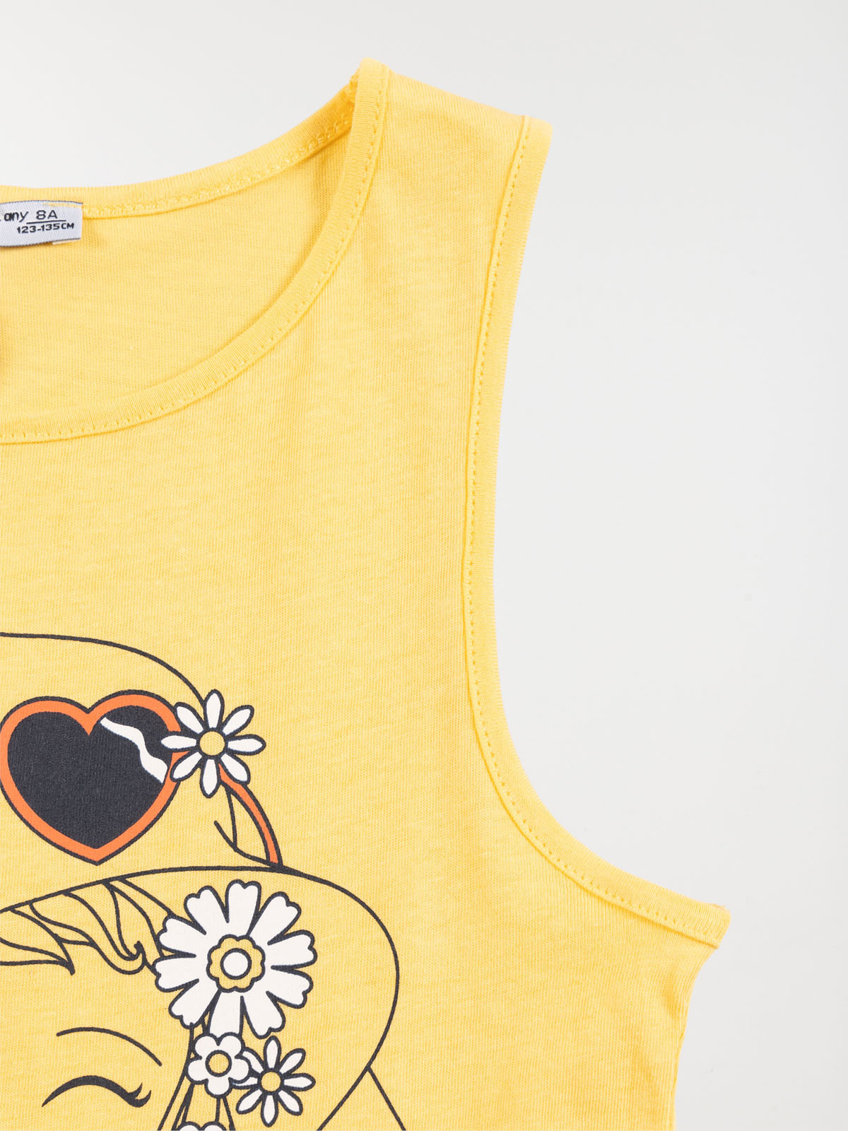Débardeur motif fillette fille (3-12A)