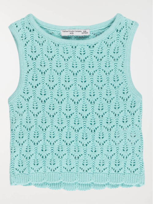 Débardeur crochet aquasky fille (3-12A)