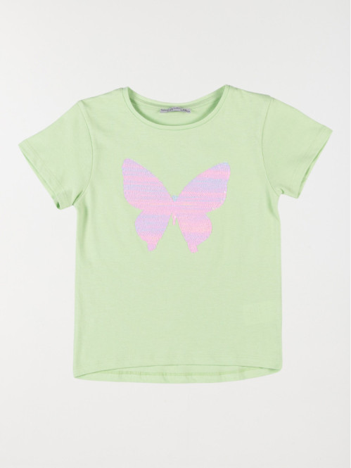 T-shirt papillon fille (3-12A)