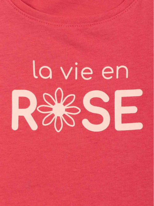 T-shirt la vie en rose fille (3-12A)