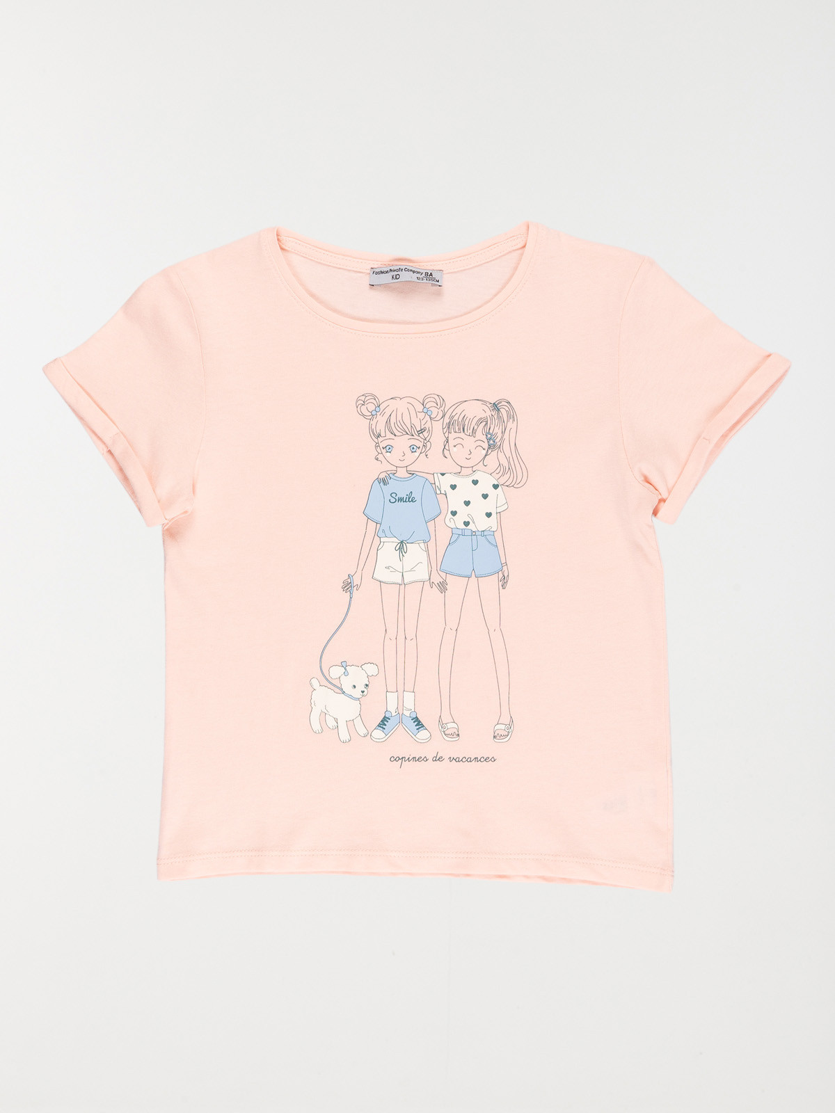 T-shirt copines vacances fille (3-12A)