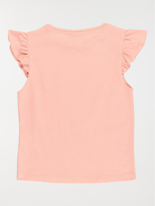 Tee-shirt oiseau fille rose (3-12A)