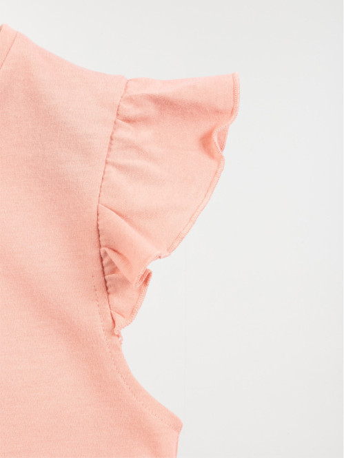 Tee-shirt oiseau fille rose (3-12A)