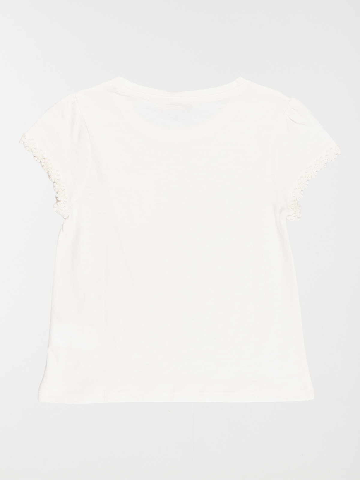 Tee-shirt détails fleurs fille (3-12A)