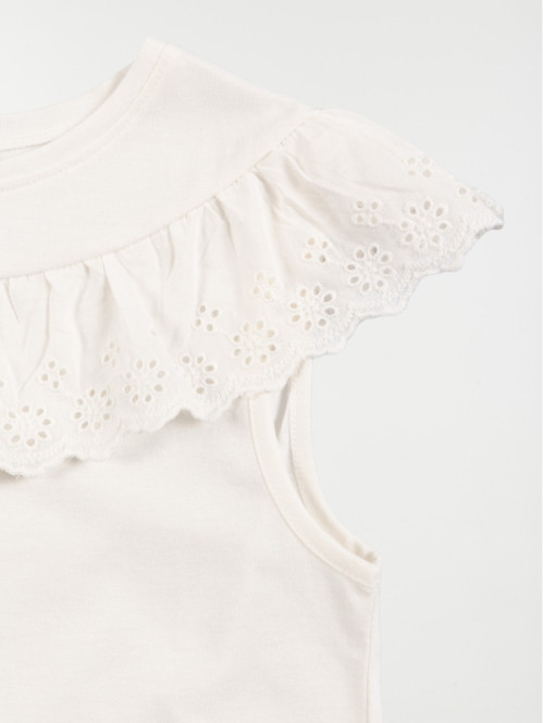 T-shirt broderie anglaise fille (3-12A) T-shirt broderie anglaise fille (3-12A)
