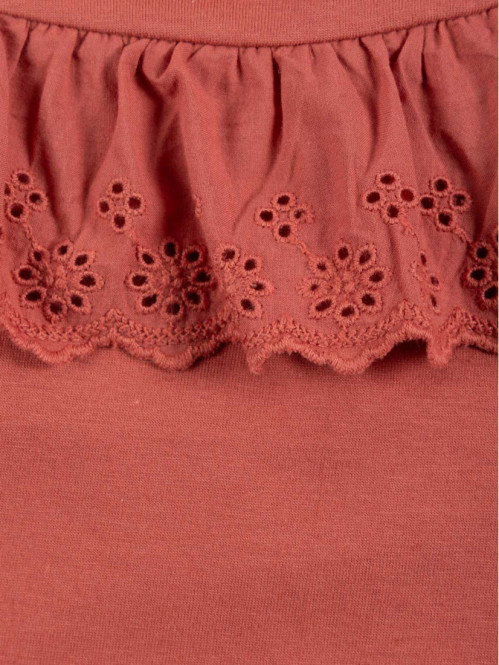T-shirt fille broderie anglaise (3-12A)