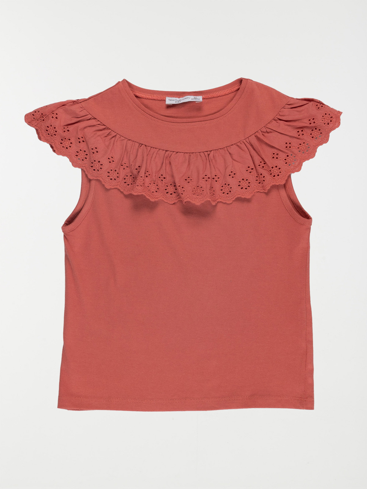 T-shirt fille broderie anglaise (3-12A)