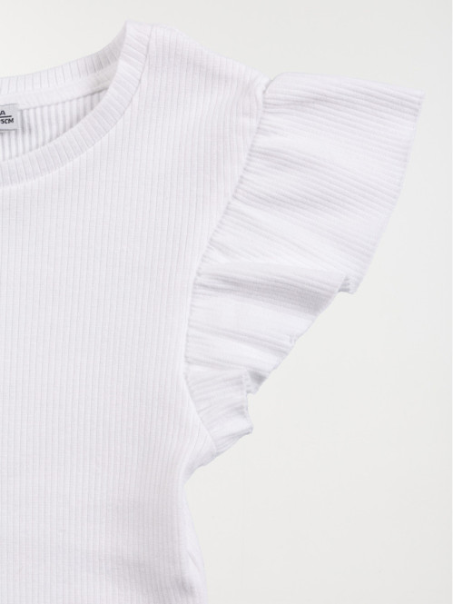 T-shirt manches volantées fille (3-12A)