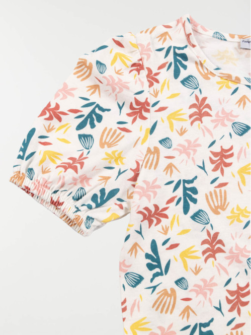 Tee-shirt motif tropical fille (3-12A) Tee-shirt motif tropical fille (3-12A)
