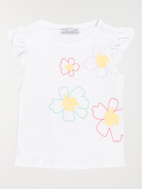 Tee-shirt fleurs crocus fille (3-12A)