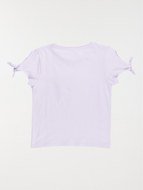 Tee-shirt motif lilas fille...