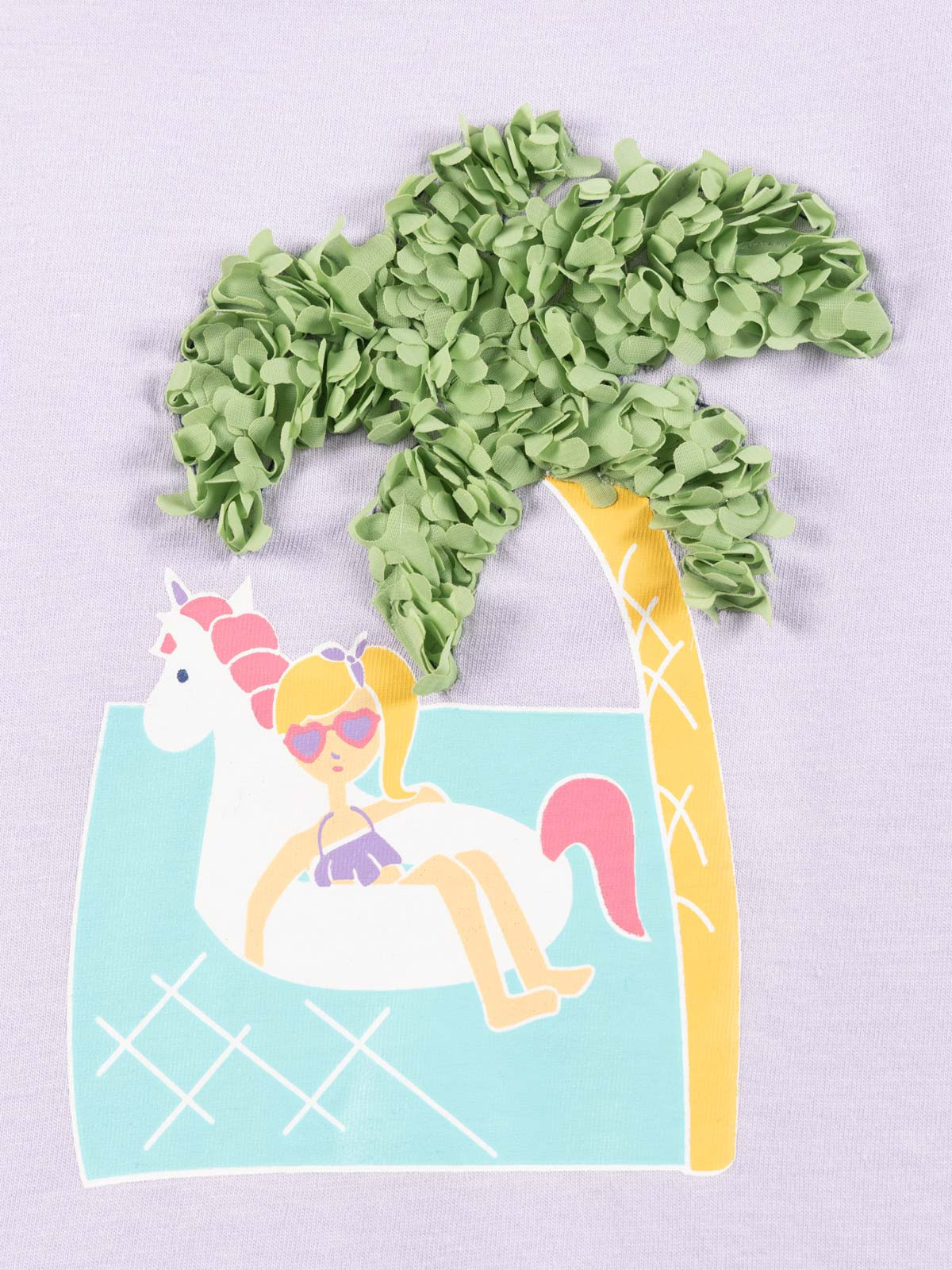 Tee-shirt motif lilas fille (3-12A)