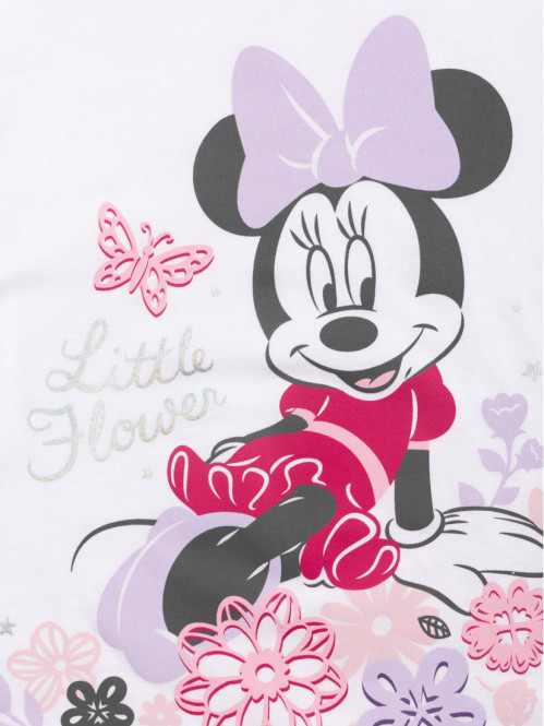 Tee-shirt blanc Minnie fille (3-10A)