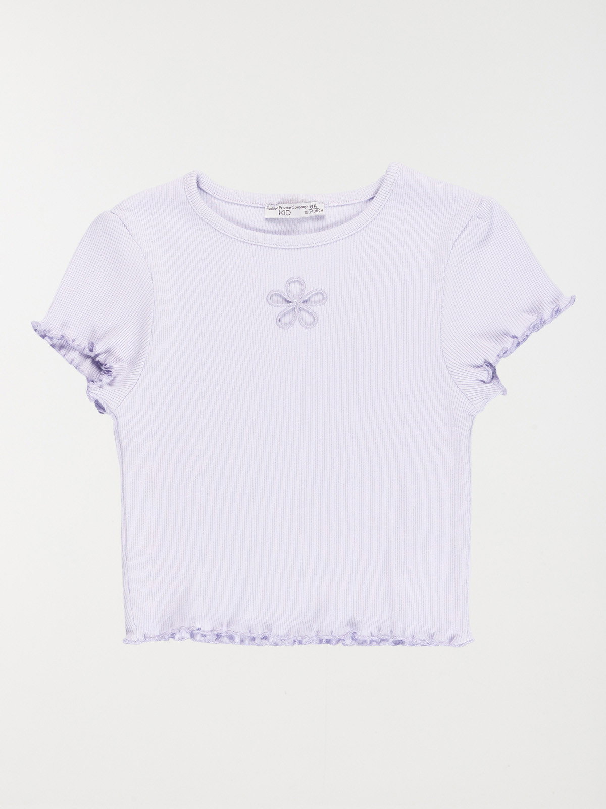Tee-shirt découpe fleur fille (3-12A)