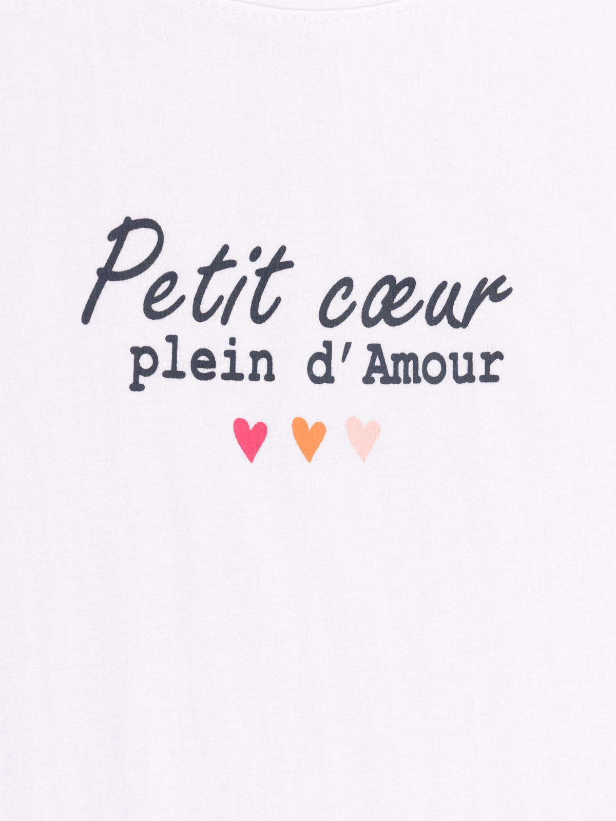 Tee-shirt petit coeur fille (3-8A) Tee-shirt petit coeur fille (3-8A)
