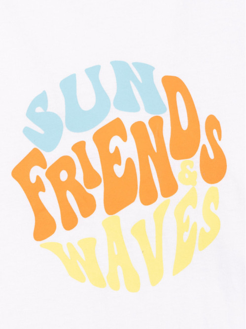 Tee-shirt blanc imprimé...