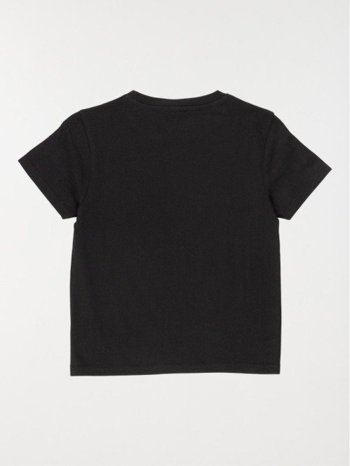 T-shirt noir message garçon (3-12A)