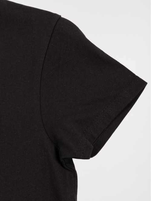 T-shirt noir message garçon (3-12A)