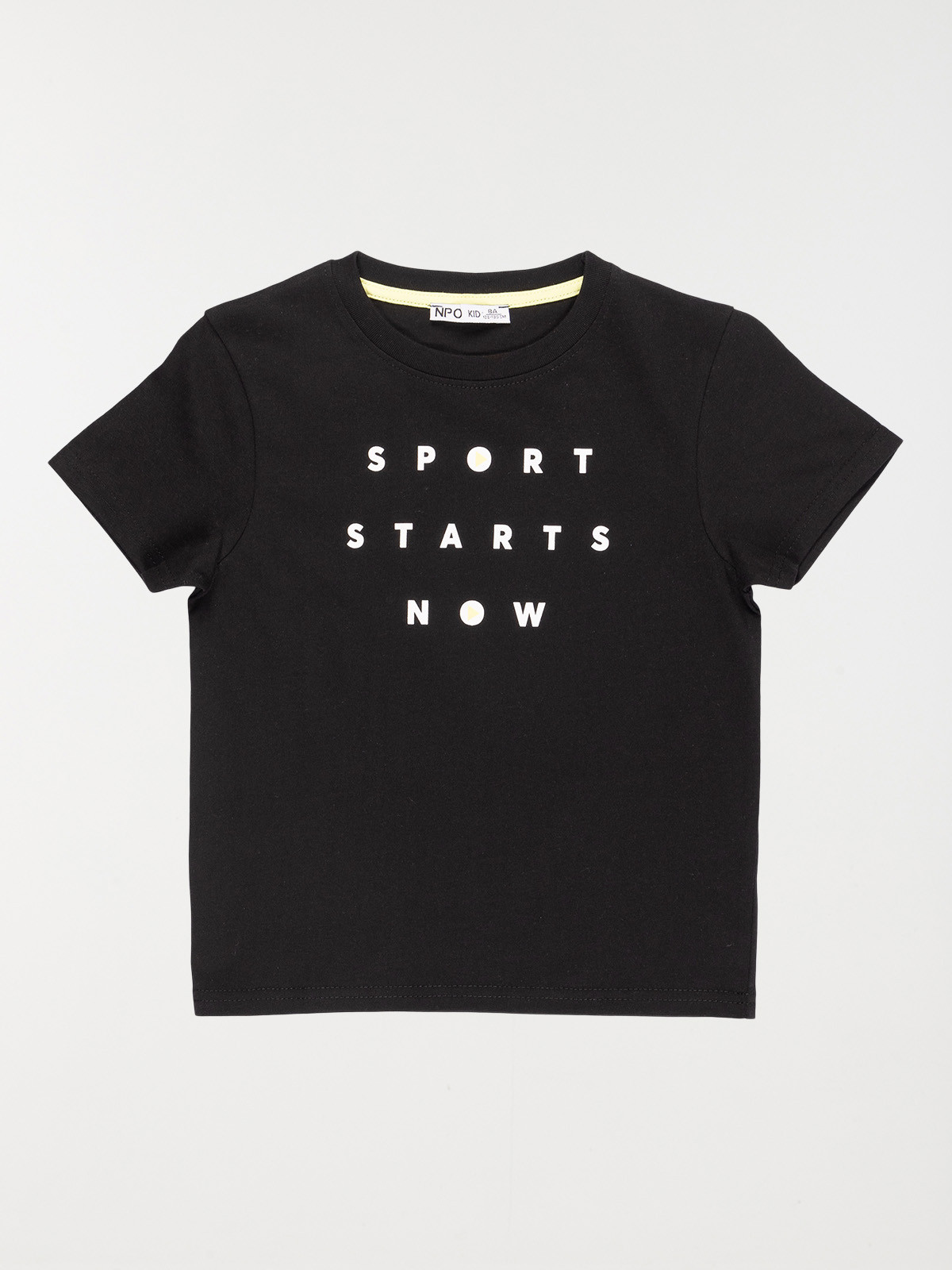 T-shirt noir message garçon (3-12A)