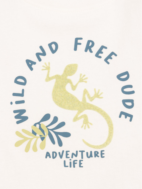 T-shirt lézard et message...