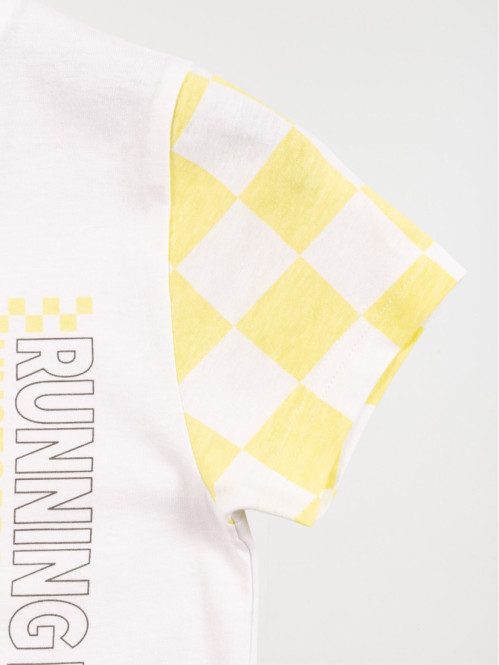 Tee-shirt garçon blanc imprimé (3-12A)