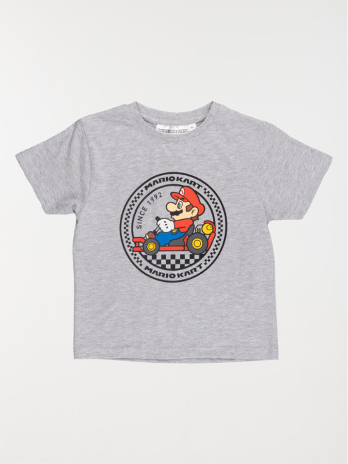Tee-shirt Mario gris garçon (3-12A)