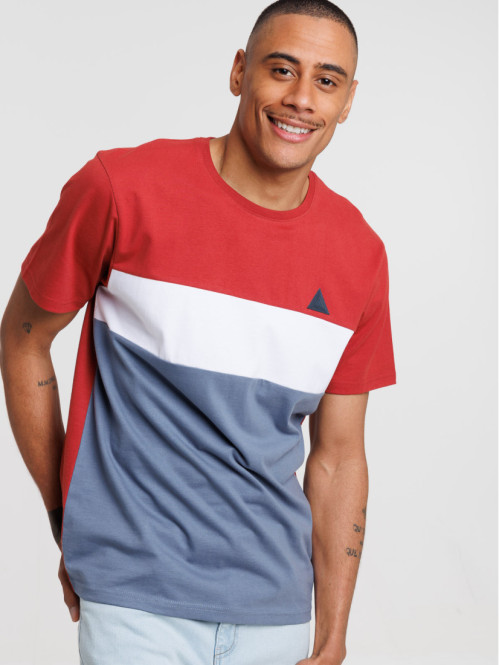 T-shirt 100% coton tricolore homme T-shirt 100% coton tricolore homme