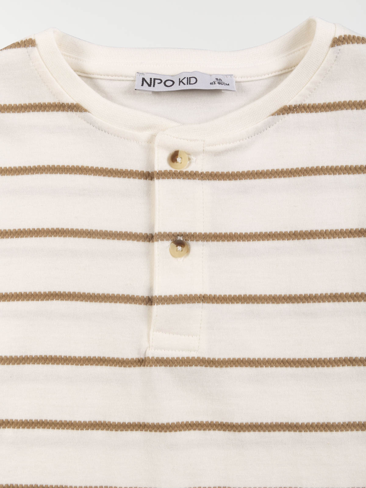 Tee-shirt garçon rayé ecru (3-12A)