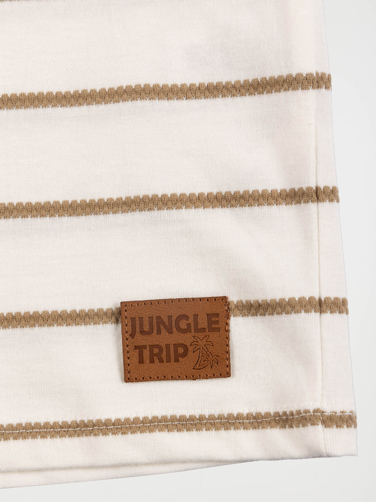 Tee-shirt garçon rayé ecru (3-12A)