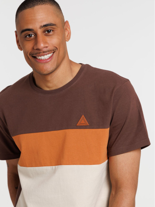 T-shirt tricolore 100% coton homme