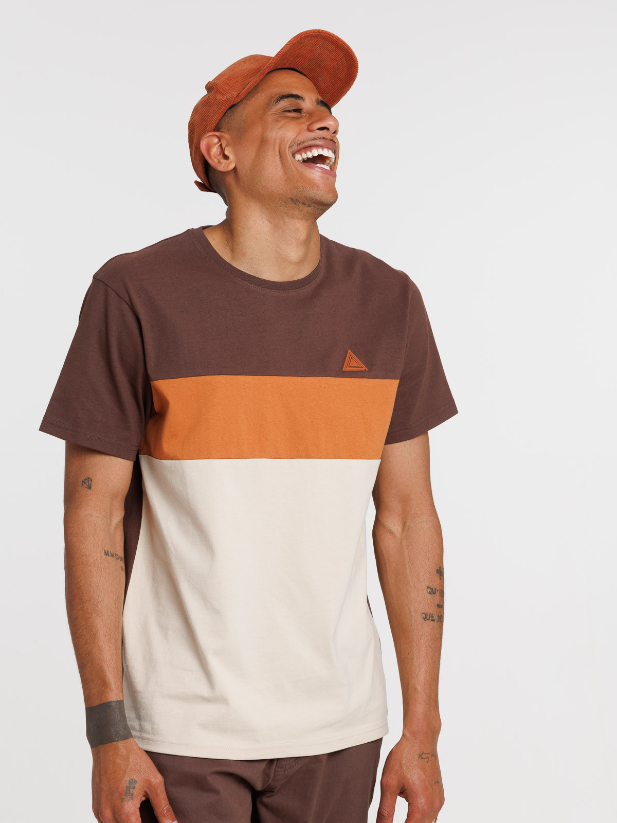T-shirt tricolore 100% coton homme