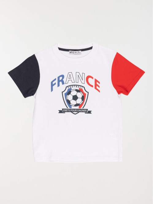 Tee-shirt blanc football garçon (3-12A)