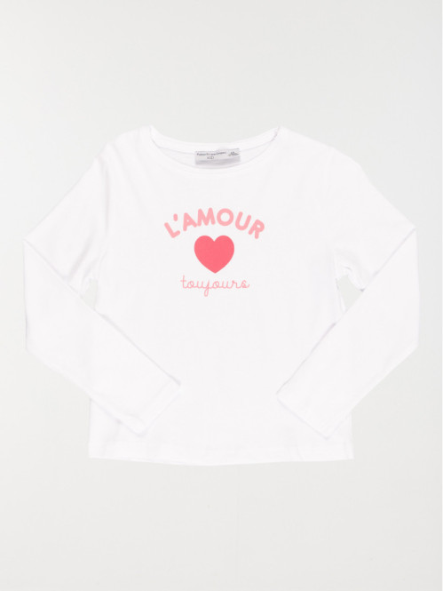 T-shirt l'amour toujours fille (3-12A)
