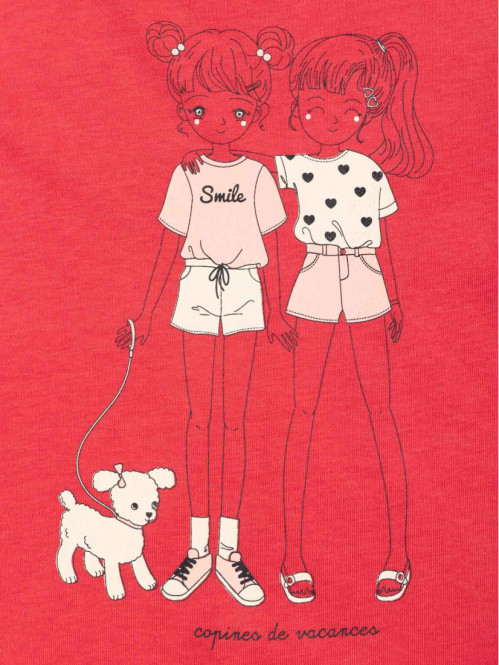 T-shirt copines vacances fille (3-12A) T-shirt copines vacances fille (3-12A)
